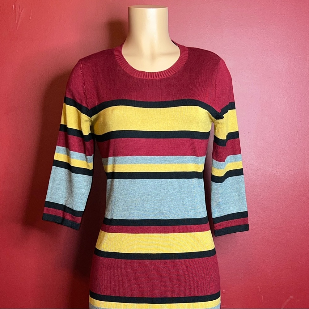Multi-color sweater dress